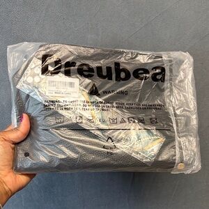 Dreimea Black Faux Leather Pebbled Tote Bag NWT witchy Gothy